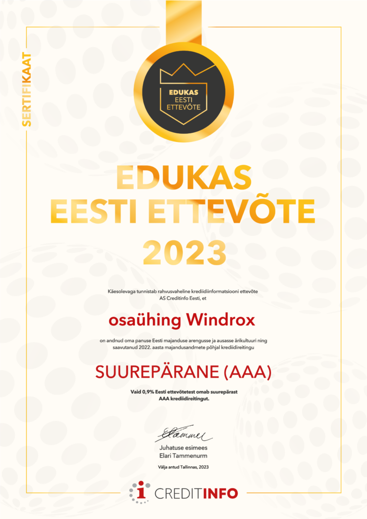Windrox OÜ - Edukas Eesti Ettevõte